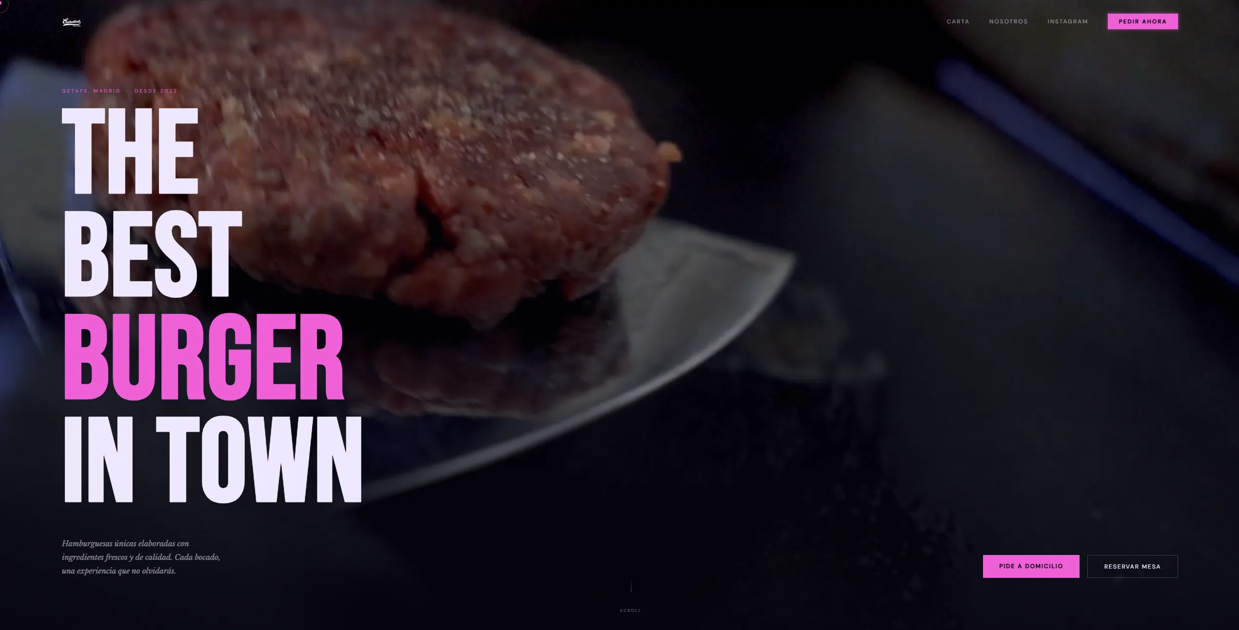Portada de la web de Celestial Urban Burgers